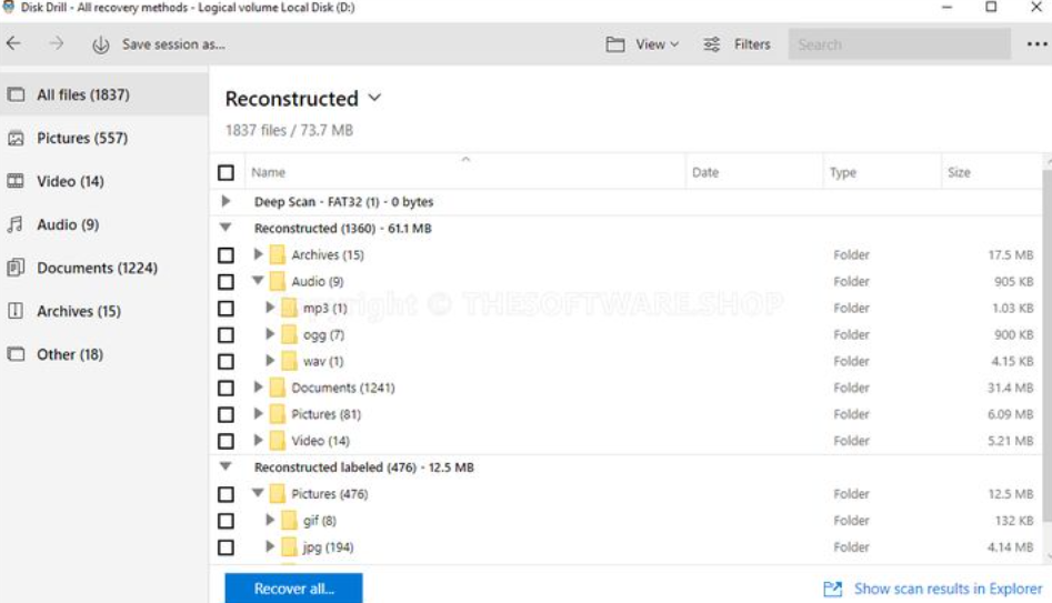 image أصول لاستعادة البيانات برنامج Disk Drill
